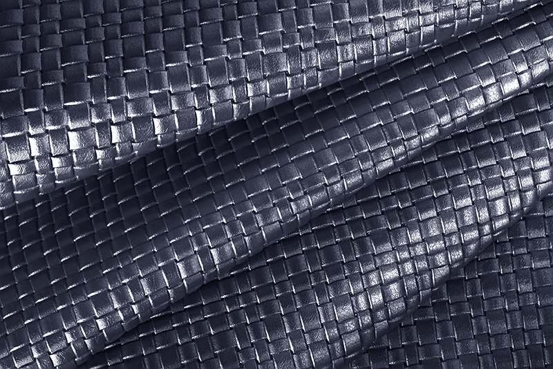 Metallic leather : navy blue Magnetic Braided - Customization F. KOOIJMAN Paris